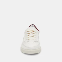 Boden Sneakers White Maroon Leather