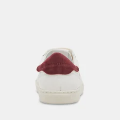 Boden Sneakers White Maroon Leather