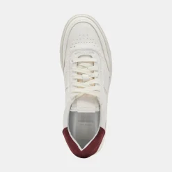 Boden Sneakers White Maroon Leather