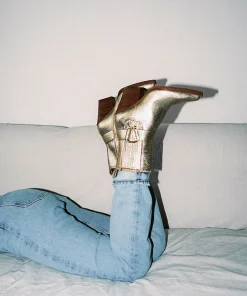 Bounty Boots Rose Gold Distressed Leather