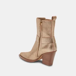 Bounty Boots Rose Gold Distressed Leather