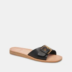 Cabana Sandals Black Leather