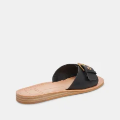 Cabana Sandals Black Leather