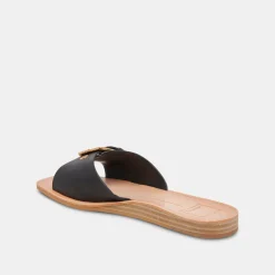 Cabana Sandals Black Leather