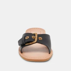 Cabana Sandals Black Leather