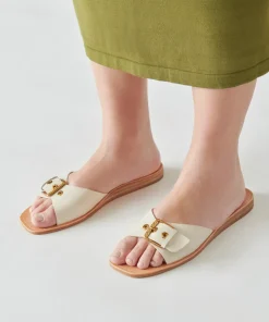Cabana Sandals Ivory Leather