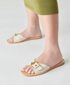 Cabana Sandals Ivory Leather