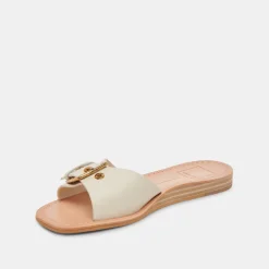 Cabana Sandals Ivory Leather