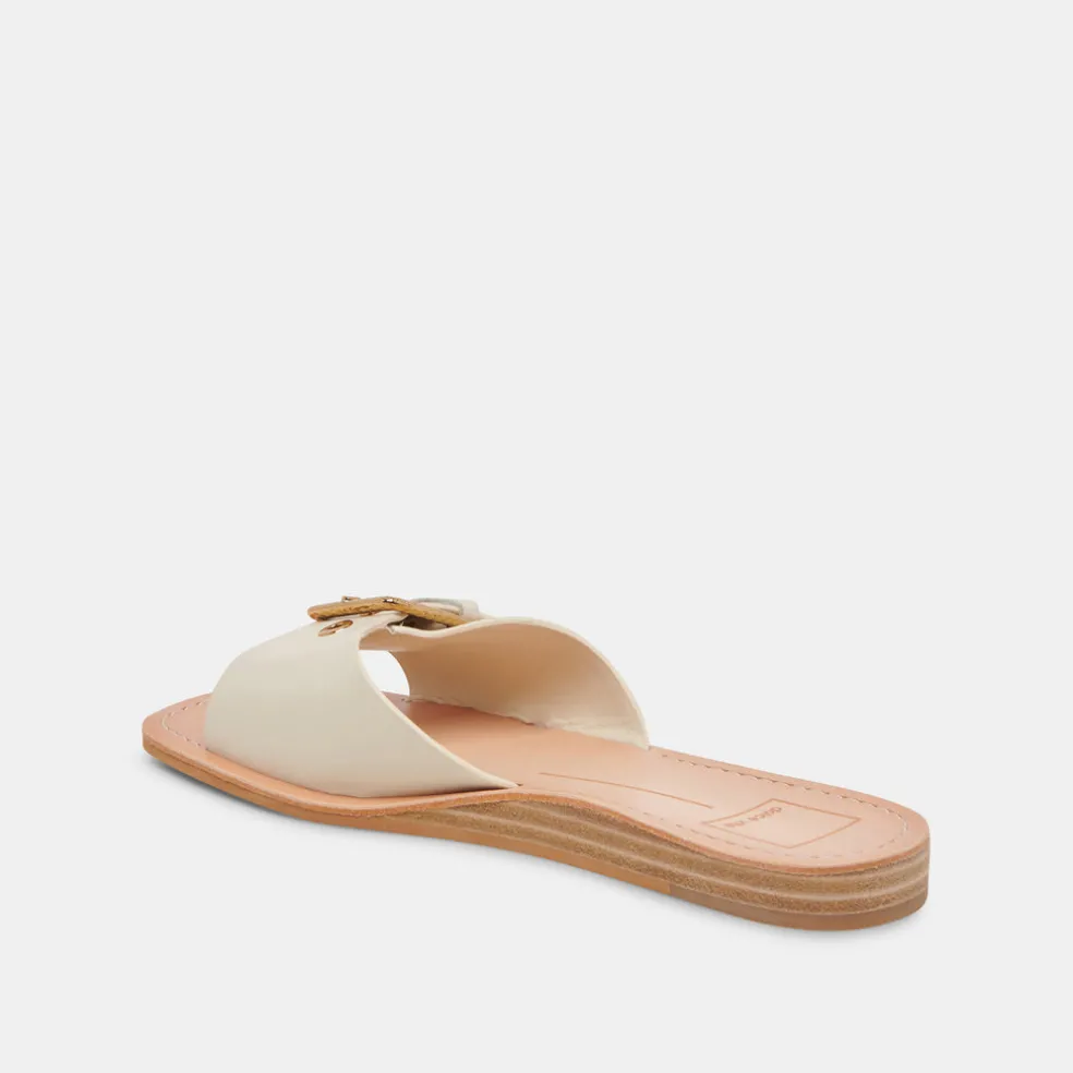 Cabana Sandals Ivory Leather