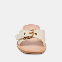 Cabana Sandals Ivory Leather