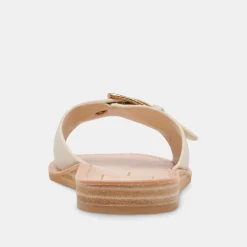 Cabana Sandals Ivory Leather