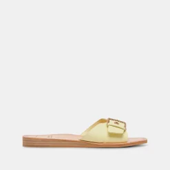 Cabana Sandals Lemon Cream Leather