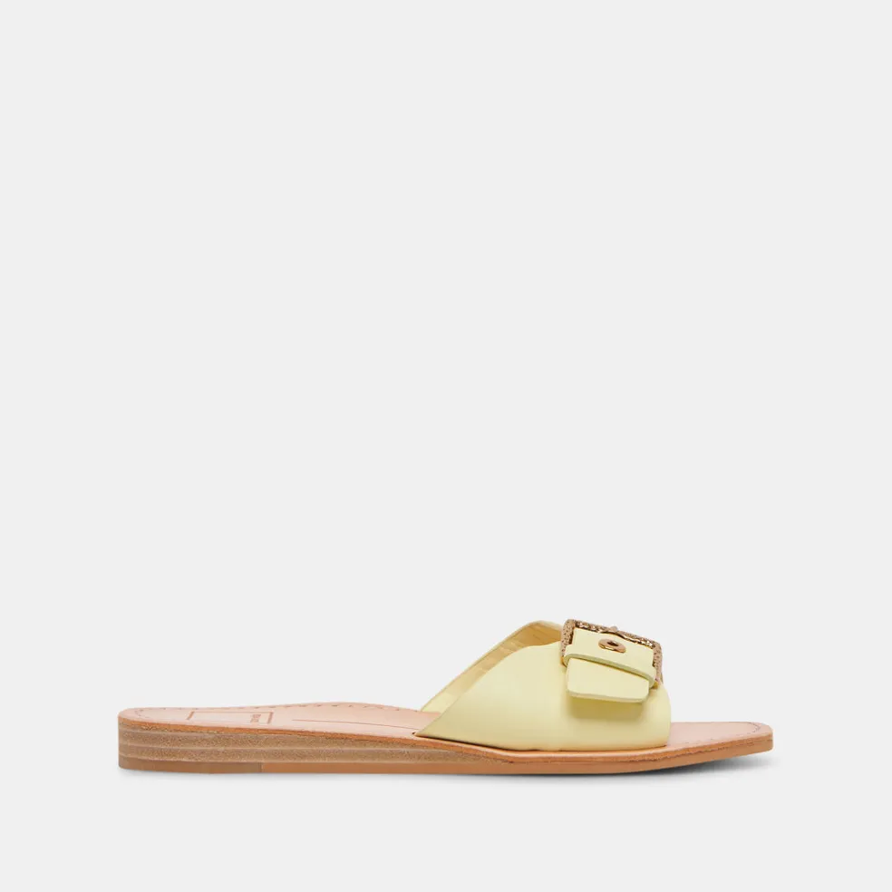Cabana Sandals Lemon Cream Leather