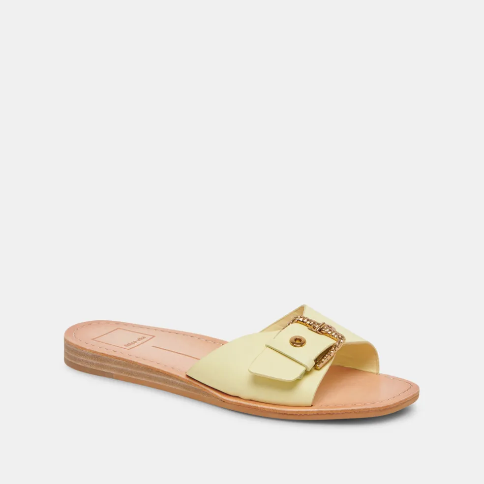 Cabana Sandals Lemon Cream Leather