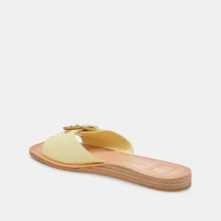 Cabana Sandals Lemon Cream Leather