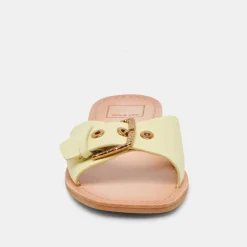 Cabana Sandals Lemon Cream Leather