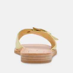 Cabana Sandals Lemon Cream Leather