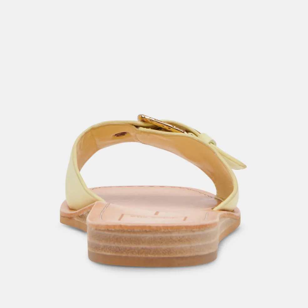 Cabana Sandals Lemon Cream Leather