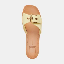 Cabana Sandals Lemon Cream Leather