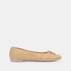 Cacy Ballet Flats Natural Raffia