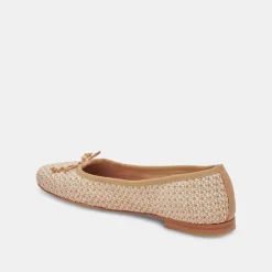 Cacy Ballet Flats White Natural Raffia
