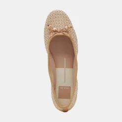Cacy Ballet Flats White Natural Raffia