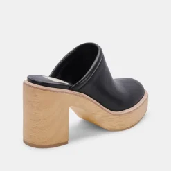 Camdin Heels Black Leather