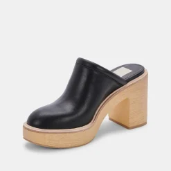 Camdin Heels Black Leather