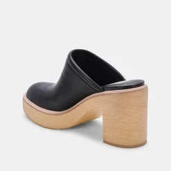 Camdin Heels Black Leather