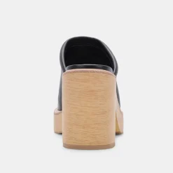 Camdin Heels Black Leather