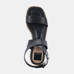 Cannes Sandals Black Leather