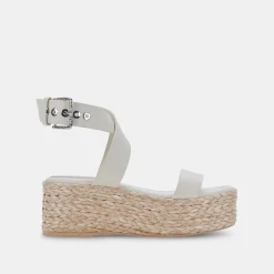 Cannes Sandals Ivory Leather