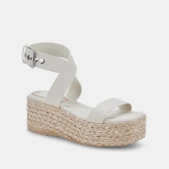 Cannes Sandals Ivory Leather