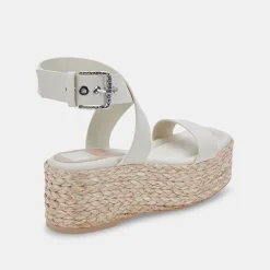 Cannes Sandals Ivory Leather