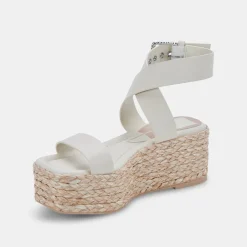 Cannes Sandals Ivory Leather