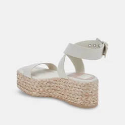 Cannes Sandals Ivory Leather