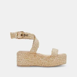 Cannes Sandals Lt Natural Raffia