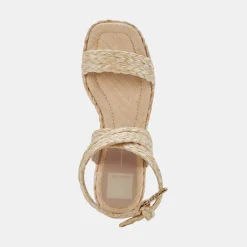 Cannes Sandals Lt Natural Raffia