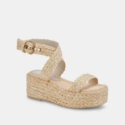 Cannes Sandals Lt Natural Raffia