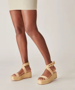 Cannes Sandals Lt Natural Raffia