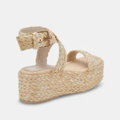 Cannes Sandals Lt Natural Raffia