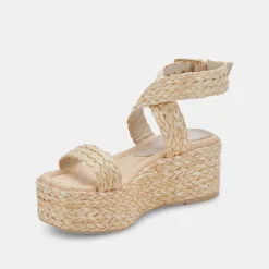 Cannes Sandals Lt Natural Raffia