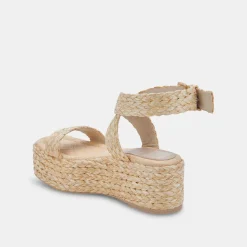 Cannes Sandals Lt Natural Raffia