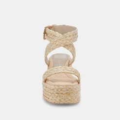 Cannes Sandals Lt Natural Raffia