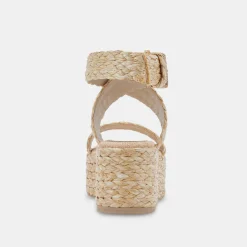 Cannes Sandals Lt Natural Raffia