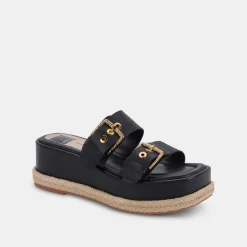 Canyon Sandals Black Leather
