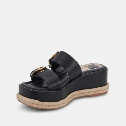 Canyon Sandals Black Leather