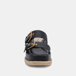 Canyon Sandals Black Leather