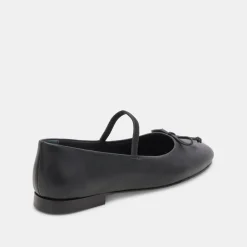 Carin Ballet Flats Black Leather