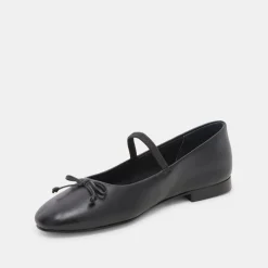 Carin Ballet Flats Black Leather